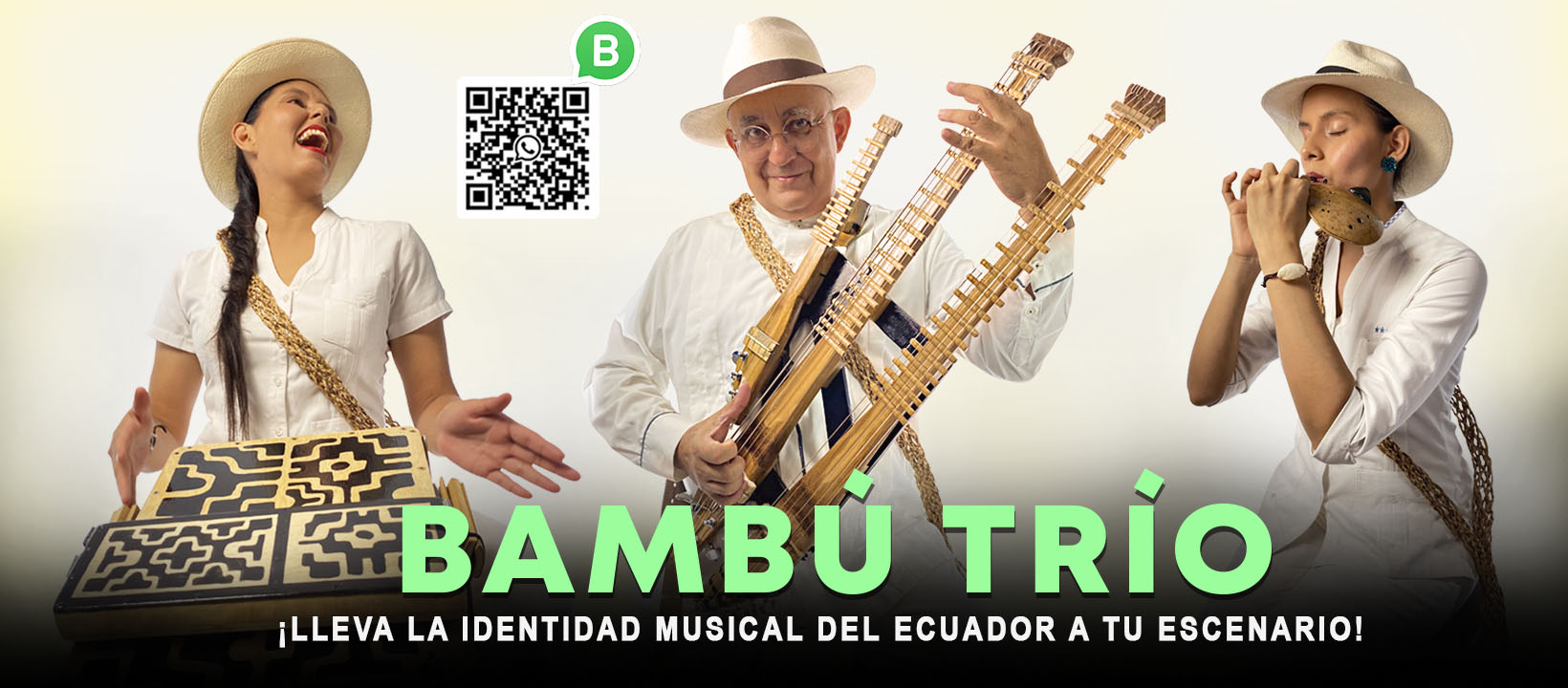 Bambú Trío. Lleva la identidad musical del Ecuador a tu escenario.